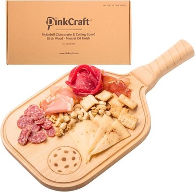 Pickleball Charcuterie & Cutting Board, Pickleball Gift, Partner 17''L x 8.5''W