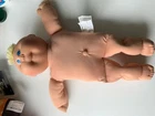 Vintage Cabbage Patch Kids Doll  1985 Preemie Blue Eyes,Blond Hair Tuft.