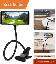 Flexible Long Arm Gooseneck Phone Holder for Bed Desk - Hands-Free Convenience