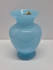 Fenton Handmade Blue Vase 8” 7550PK Sticker Label Logo Mark USA