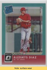 2016 Panini Donruss Optic Rated Rookies Aqua 32/299 Aledmys Diaz #50 READ 0x1