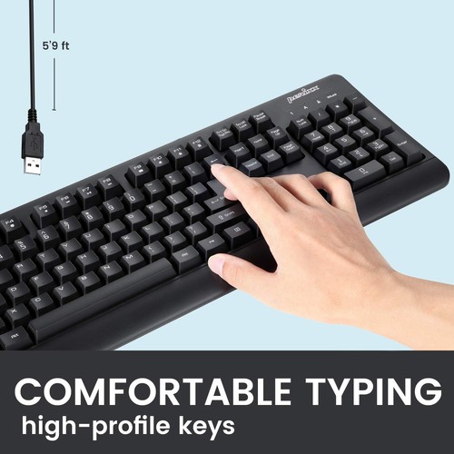 PERIBOARD-517 Wired Washable USB Keyboard, Certified with IP 65 Level, Black,... - 第 4/6 張圖片