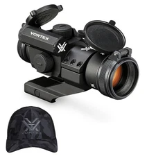 VORTEX StrikeFire II 4 MOA Red Dot Sight and Men's Black with Logo Cap