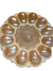 Vintage Fire King Peach Lusterware Deviled Egg Oyster Server Platter