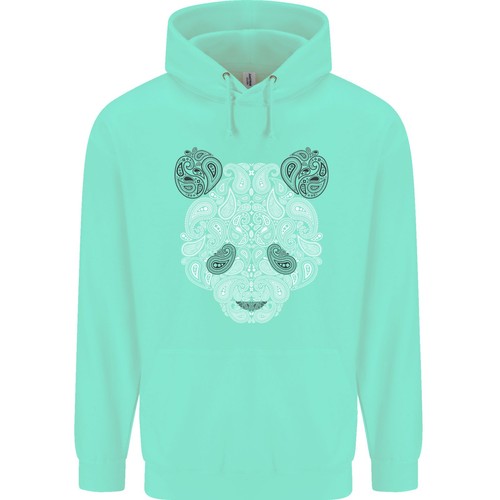Paisley Panda Bear Childrens Kids Hoodie - Picture 13 of 31