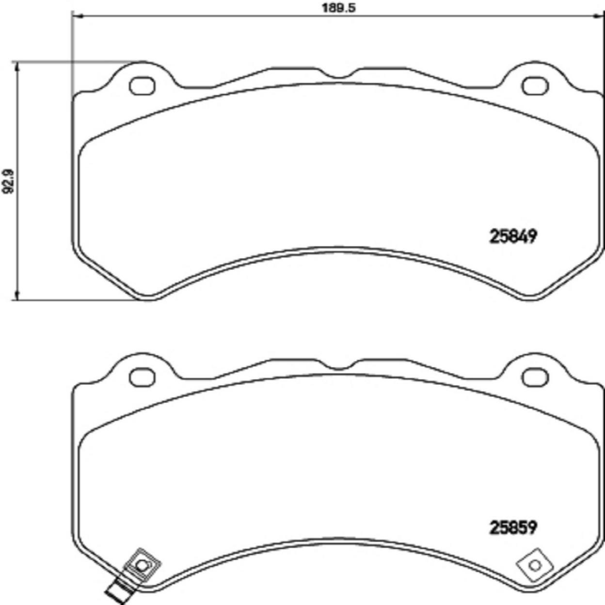 Lexus LFA 2012 Front Brake pad sets Set