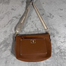 U.S. Polo Assn Womens Madison Avenue Crossbody Bag Cognac Brown Adjustable Strap