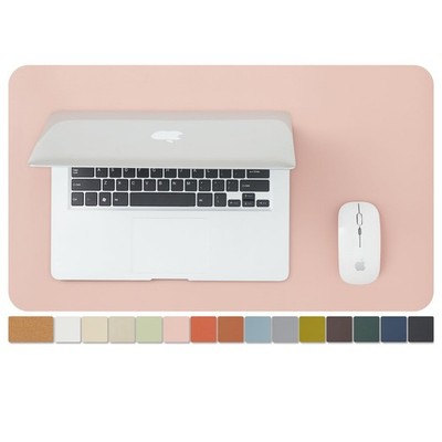 Small DualSided Cork Desk Mat Pad Table Protector 23.6x13.8 Inch Pink