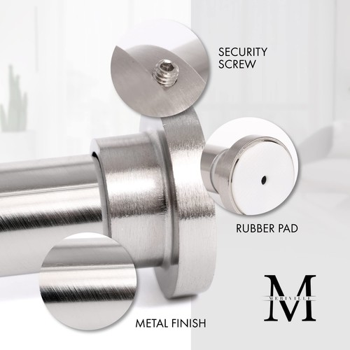 MERIVILLE 1-inch Diameter Metal Spring Tension Rod Closet Rod Tension Curtain... - Picture 4 of 7
