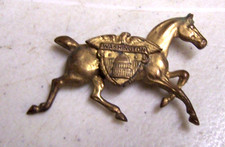 Vintage Washington DC Souvenir Capitol Building Horse Prancing Brass Pin Brooch