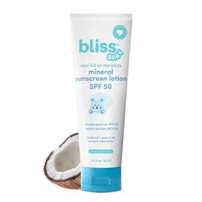 Bliss Baby Sunscreen SPF 50 Mineral Lotion - Hypoallergenic & Water-Resistant