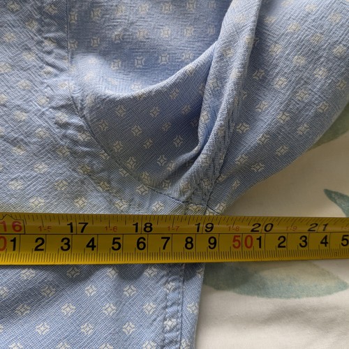 Camisa Scotch & Soda Vacanza Mancha Azul y Blanca Manga Larga Calce Ajustado Para Hombre Talla M - Imagen 12 de 15