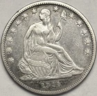 1841-O SEATED LIBERTY  HALF DOLLAR, AU Range, New Orleans Mint