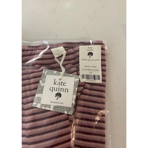 Kate Quinn Classic Panda Organic Pant Mauve Stripe 5T - Picture 3 of 3