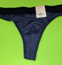NEW Warners Navy Blue No Pinching No Problems Thong / Size 3XL / 10