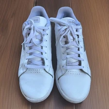 Adidas Advantage White Leather Sneakers Size 10.5 Comfort Casual Low Tennis
