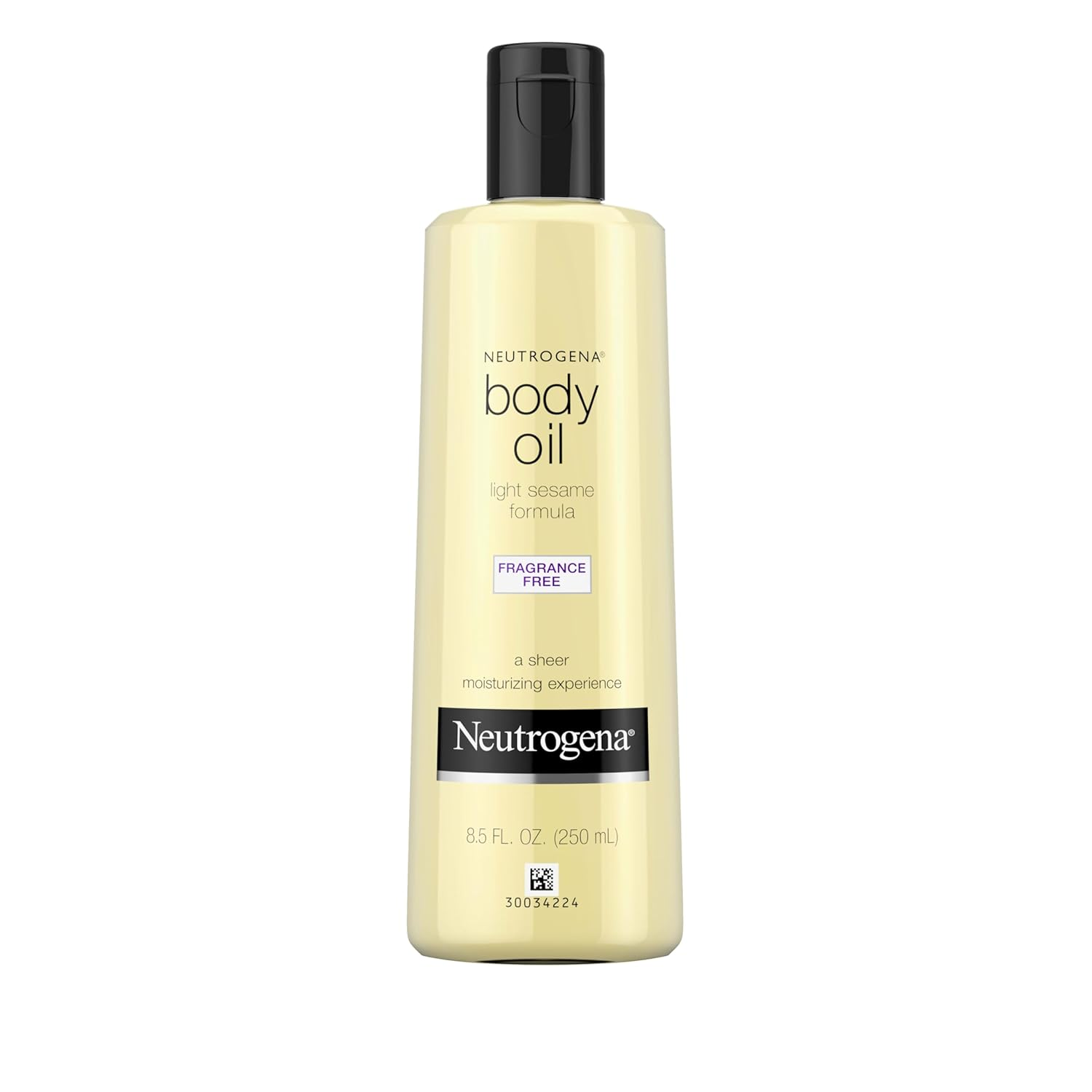Body Oil Light Sesame Formula, 8.5 Fl Oz, Fragrance Free Radiant Glow Moisturize