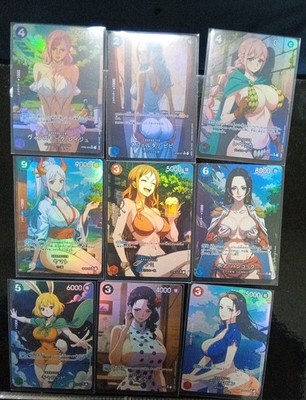 One Piece Style Nami Holographic Card Set | Collection Display |