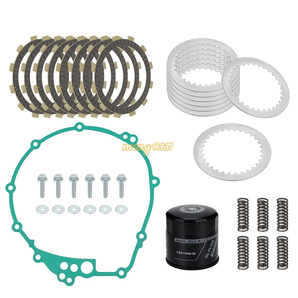 Kit de filtro de aceite de fricción y placa de acero de embrague para Yamaha YZF-R6 R6S FZ6 2003-2009 Foto 3 de 4