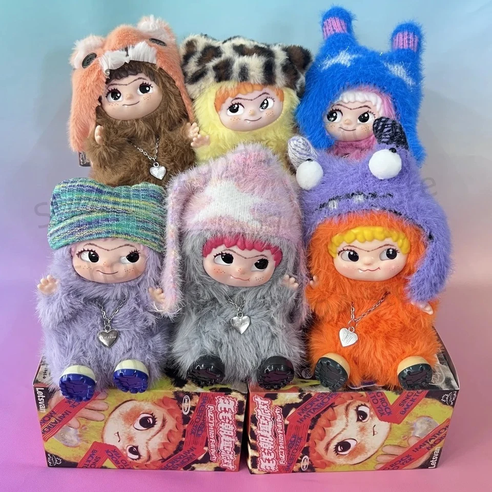 Wakuku Fuzzy Trendy Party caixa cega brinquedo misterioso colecionável aleatório - Imagem 2 de 4