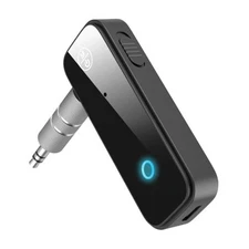  Bluetooth Aux Adapter for Car, 2 in 1 Wireless Transmitter Receiver With Black