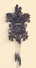 Vintage D. Hones Black Forest Cuckoo Clock—Carved Owls, Dancers, Music 3-Weight