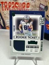 2021 Panini Contenders ROOKIE TICKET Simi Fehoko  Green Variation Patch RSV-SFE