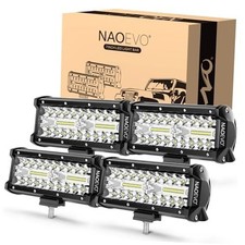 7 Inch LED Light Bar, 480W 48,000LM LED Offroad Fog/Driving Lights with 4 Pcs