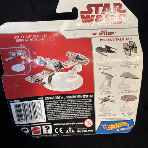 Star Wars Hot Wheels The Last Jedi Poe's Ski Speeder (2017) Starships Vehicle T - Picture 3 of 4
