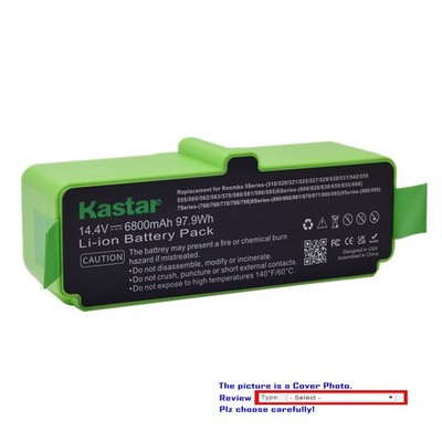 Kastar Li-ion Battery 6800mAh for iRobot Roomba 600 614 615 620 640 652 660 665