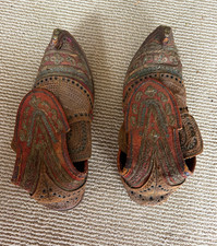 antique INDIA PAKISTAN PUNJAB JUTTI CURL TOES SHOES movie prop indiana Jones