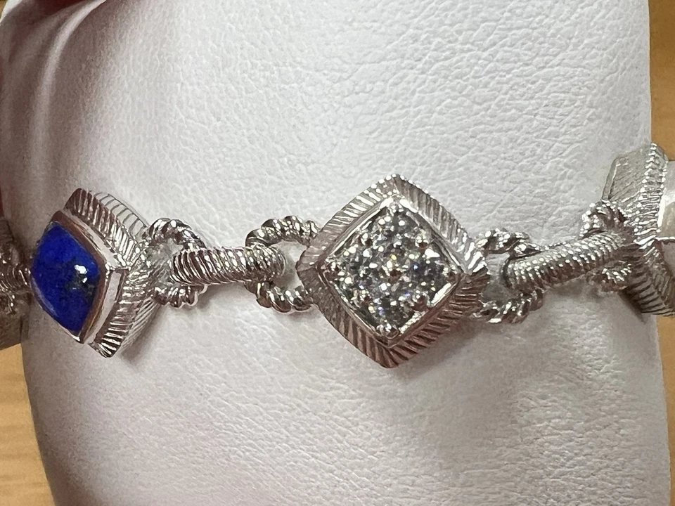 Pulsera Tenis Judith Ripka Lapislázuli Circonita Foto 4 de 4
