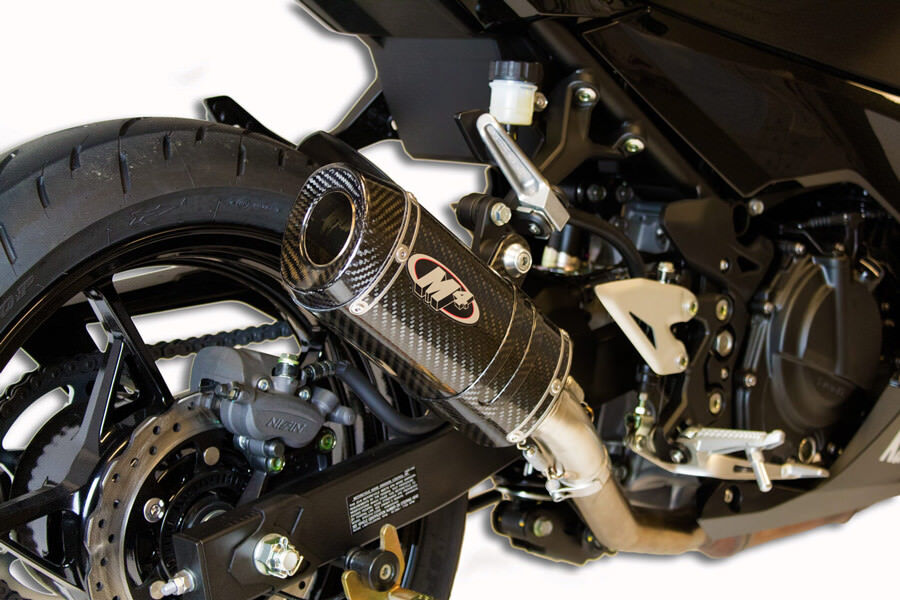 M4 Exhaust Kawasaki Ninja 400/500 Z400 2018-24 X96 Carbon M4 Exhaust Kawasaki Ninja 400/500 Z400 2018-24 X96 Carbon