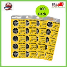 Lot x 100 Toshiba CR2032 Fresh Date Stock CR2032 2032 Lithium 3V New Batteries