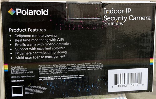 Polaroid Security Camera Wireless Wifi N Dome Indoor IP Surveillance (POLIP101W) - Picture 4 of 5