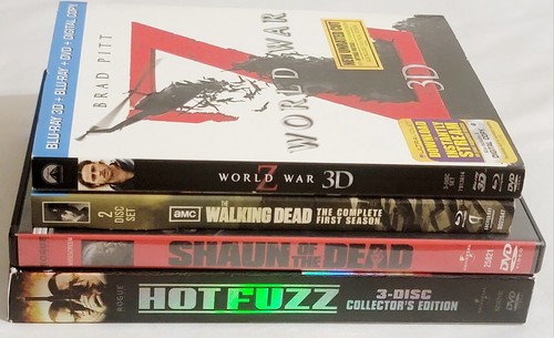 World War Z 3D, Walking Dead Season 1 Bluray, Hot Fuzz & Shaun Of The Dead DVD - Picture 3 of 6