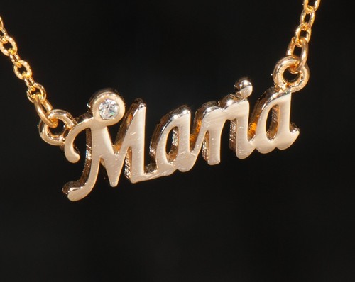 MARIA Name Necklace with Rhinestone 
