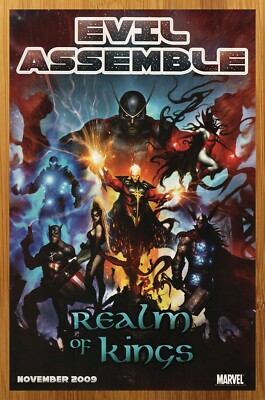 2009 Marvel Realm of Kings Print Ad/Poster Avengers Captain America Thor Art 00s
