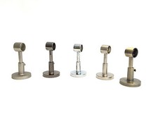 Curtain Pole Ceiling Wall Tube Bracket 19mm & 28mm  Black Brushed Chrome Brass