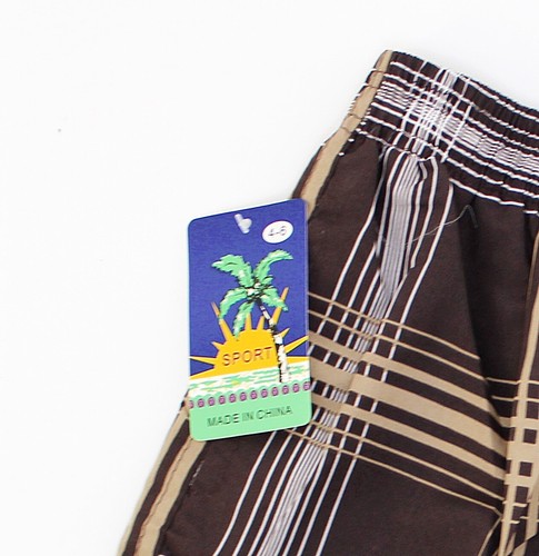 Bañador Bermuda Shorts Bañador Cuadros Marrón T. 116 - Imagen 4 de 4