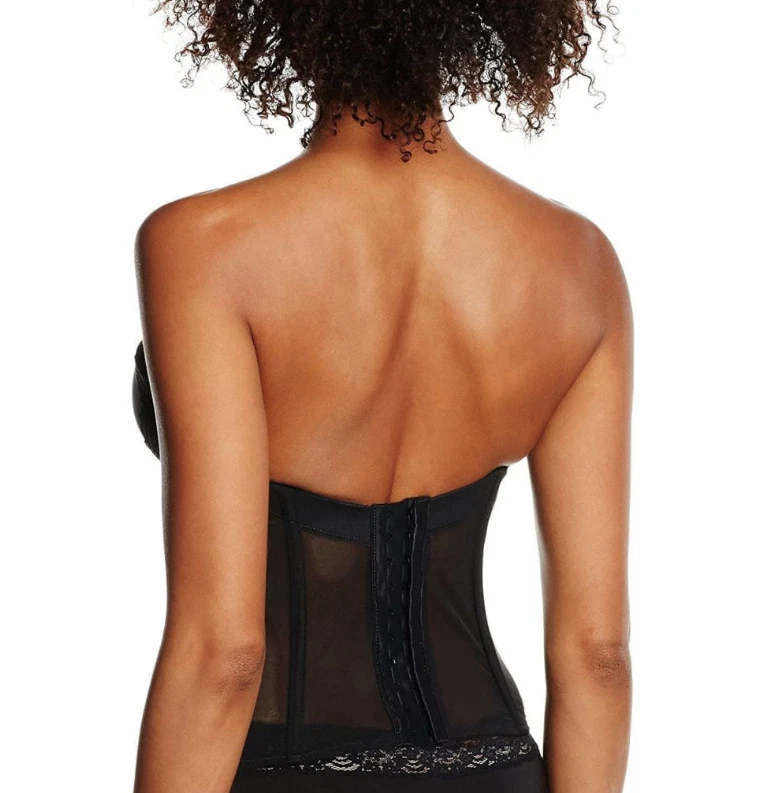 Maidenform Negro Súper Sexy Sin Tirantes Floral Encaje Push Up L95626 Talla 34B Foto 4 de 4