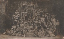 1916 GERMANY BADEN - ANBADEN GERMAN SWIMMERS REAL PHOTOGRAPH