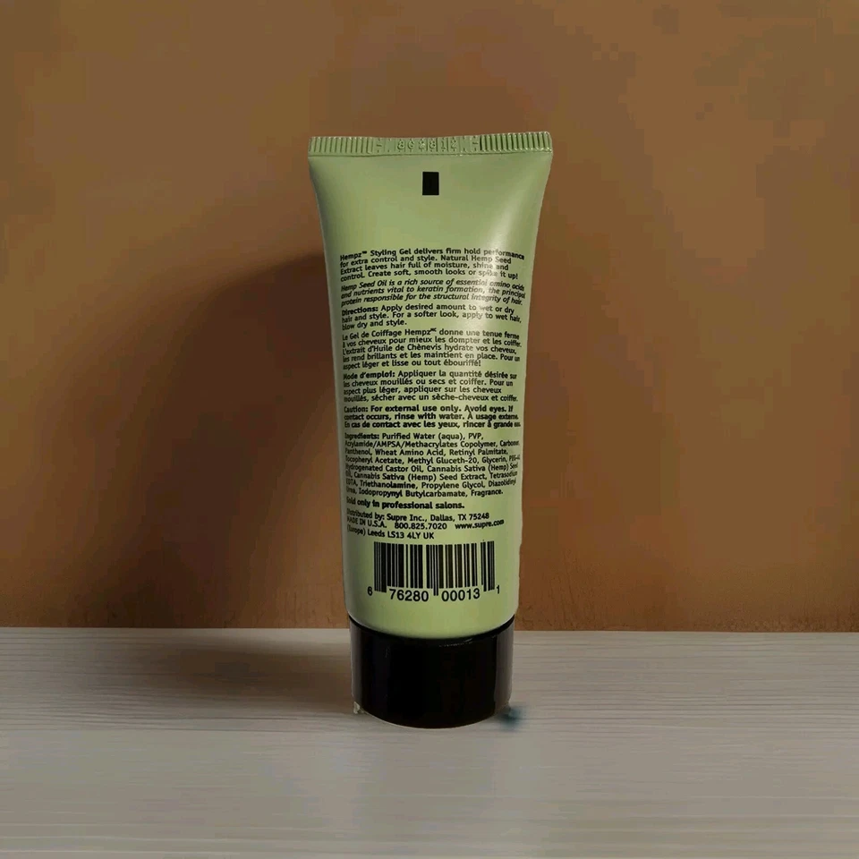 GEL PARA EL CABELLO DE PEINADO DE RETENCIÓN FIRME ORIGINAL CÁÑAMO Extractos de hierbas puras Supre 1,5 OZ 44 ml Foto 2 de 2