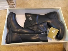Bismarck Size 8.5 Spring Step Shoes Black Leather Women's Boots