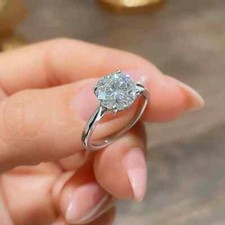 3 Ct Round Cut Lab-Created Diamond Wedding Ring 14k White Gold Plated