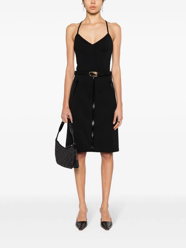 Jupe ceinturée taille haute en laine noire Gucci ALTERED taille 44