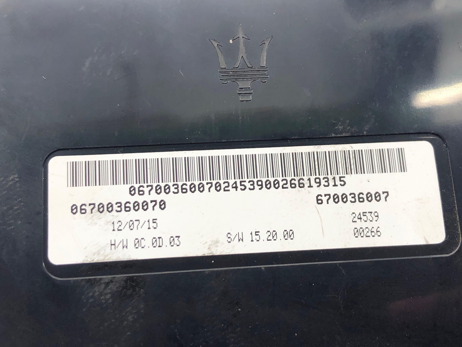 2014-2017 MASERATI QUATTROPORTE TEMPERAURE CLIMATE CONTROL MODULE 670036007 OEM