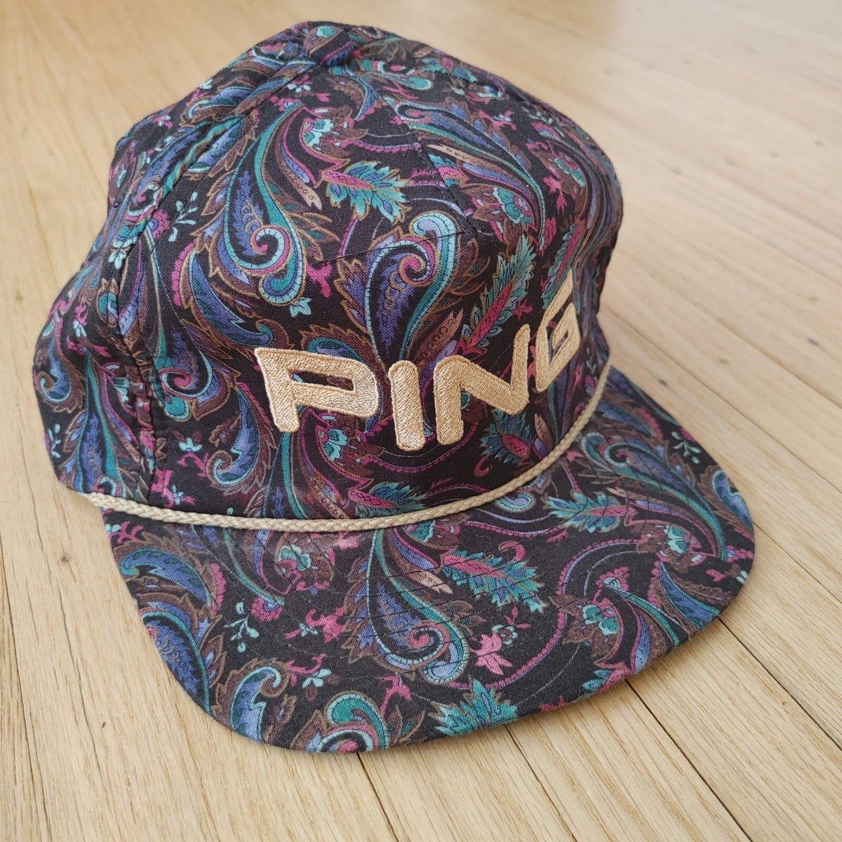 Vintage Ping Paisley Golf Rope Hat Cap All Over Design