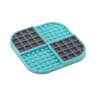 LickiMat Slomo TRP Schleckmatte für Hunde türkis 20 cm Training Leckerli Futter