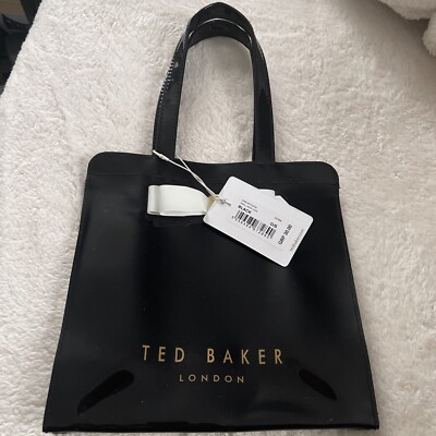 New Ted Baker Women's Bow Detail Small Icon tote Bag Black UK